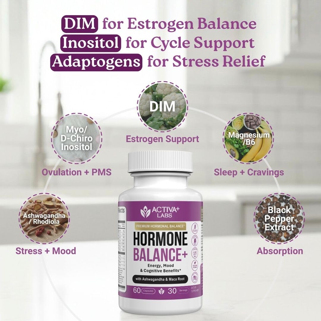 Activa Labs+ Hormone Balance for Women | Boost Energy, Mood, Libido and Focus | Supports Cycle&Menopause Comfort | Gluten, Soy&Lactose Free | 30 Day Supply - Maple Wellness Supplements