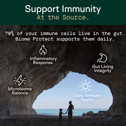 Adapt Naturals 4-in-1 Biome Protect Prebiotics, Probiotics Supplement Postbiotics & Polyphenols for Microbiome, Gut Health & Defense for Women & Men, 30 Day Supply - Maple Wellness Supplements