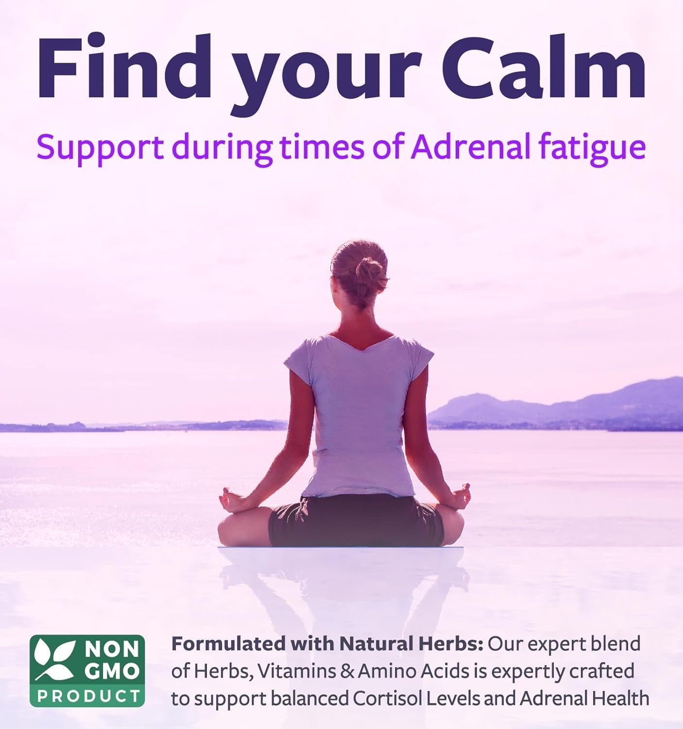 Adrenal System Support & Cortisol Manager (2 Month Supply) Powerful Ashwagandha & L-Tyrosine Fatigue Supplement - Maintain Balanced Cortisol Levels, Health, & Stress Relief - Non-GMO - 60 Capsules - Maple Wellness Supplements