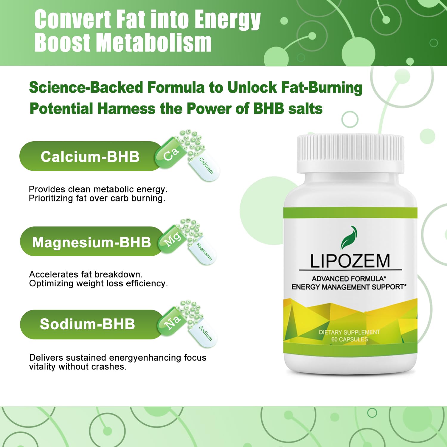 Advanced BHB Supplements, Support Natural Weight Management, Third-Party Tested, Vegan, Gluten Free, Non GMO, 60 Capsules - Maple Wellness Supplements