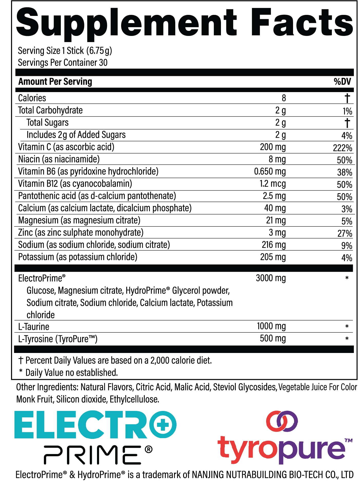 Advanced Bionutritionals Advanced Hydration Formula Electrolyte Drink Mix Powder with ElectroPrime®, L-Taurine, TyroPure™, B-Vitamins, Vitamin C – Strawberry Watermelon – 30 Stick Packs - Maple Wellness Supplements