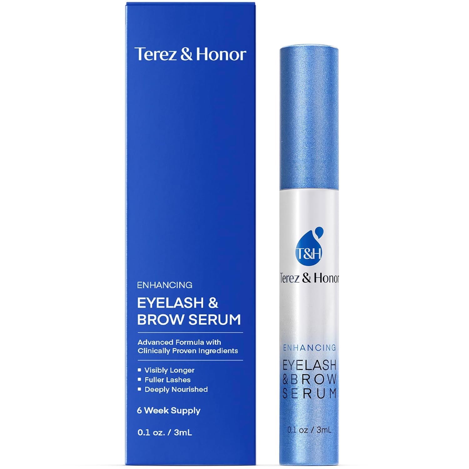 Advanced Eyelash Serum for Thicker, Longer Eyelashes and Eyebrows - Grow Luscious Lashes with Brow Enhancer (3mL) - Maple Wellness Supplements