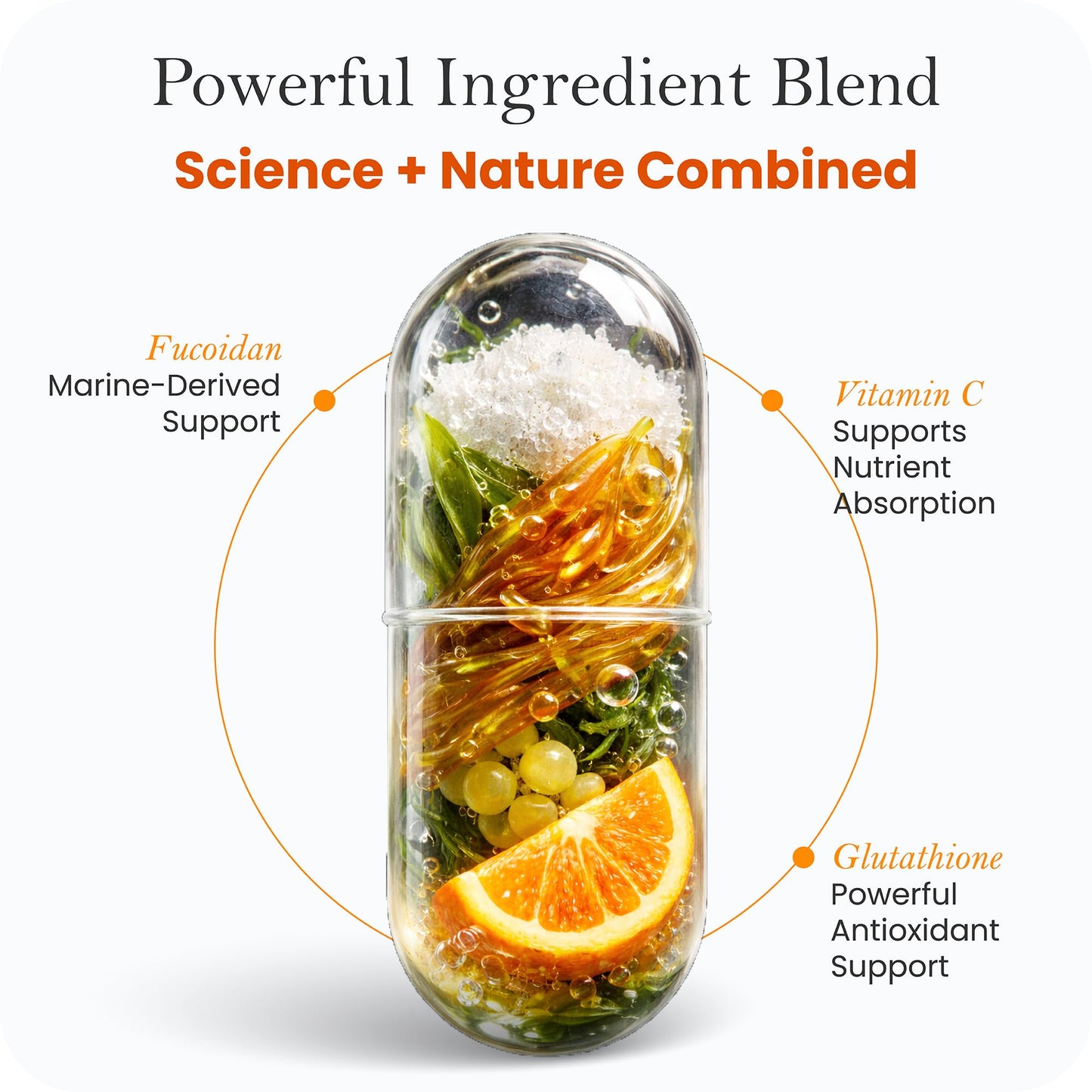Advanced Glutathione Complex 500mg – with Fucoidan & Vitamin C – Antioxidant Support for Skin Glow, Detox & Immune Health – Non-GMO, Made in USA (60 Capsules) - Maple Wellness Supplements