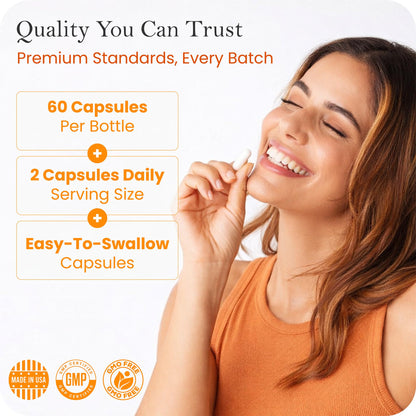 Advanced Glutathione Complex 500mg – with Fucoidan & Vitamin C – Antioxidant Support for Skin Glow, Detox & Immune Health – Non-GMO, Made in USA (60 Capsules) - Maple Wellness Supplements