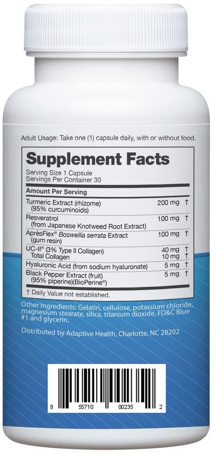 Advanced Joint Support Dietary Supplement with Turmeric, UC•II Collagen, Resveratrol - Maple Wellness Supplements