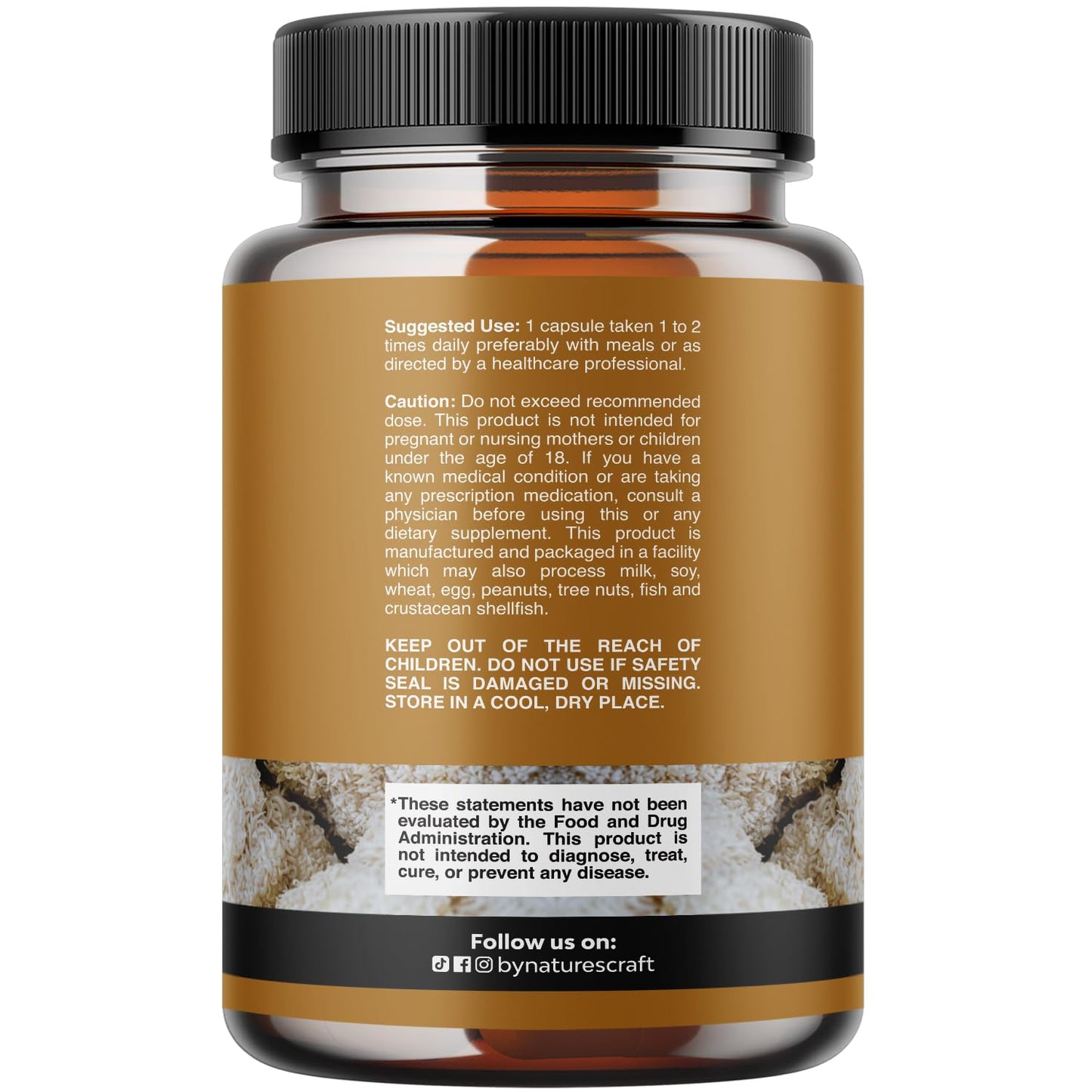 Advanced Lion's Mane Mushroom Supplement - Lions Mane Supplement Capsules with Reishi Chaga Maitake & Shiitake for Brain Health Memory Support & Focus - Nootropic for Mental Clarity - 120 Count - Maple Wellness Supplements