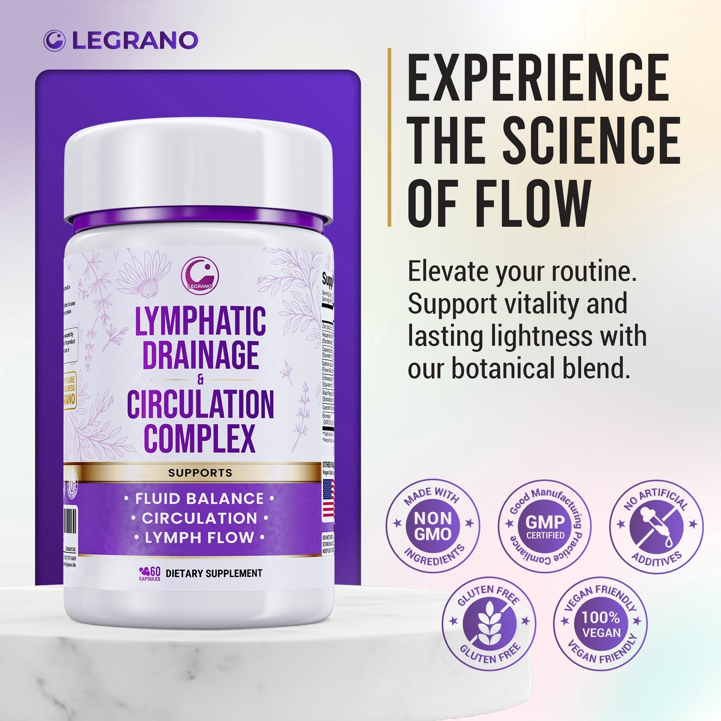 Advanced Lymphatic Drainage Supplements – Lymphatic Cleanse & Lymph System Support with Hesperidin, Rutin, Quercetin with Bromelain – Herbal Lymphatic Support Formula – 60 Capsules - Maple Wellness Supplements