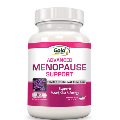 Advanced Menopause Support - Natural Female Hormonal Complex for Hot Flashes, Mood Swings & Vaginal Dryness - Black Cohosh, Soy Isoflavones & Herbal Extract Formula - Does Not Include Hormones - Maple Wellness Supplements