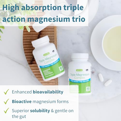 Advanced Triple Magnesium Complex, 2000mg Glycinate, Citrate & Taurate, Clean Label - Maple Wellness Supplements