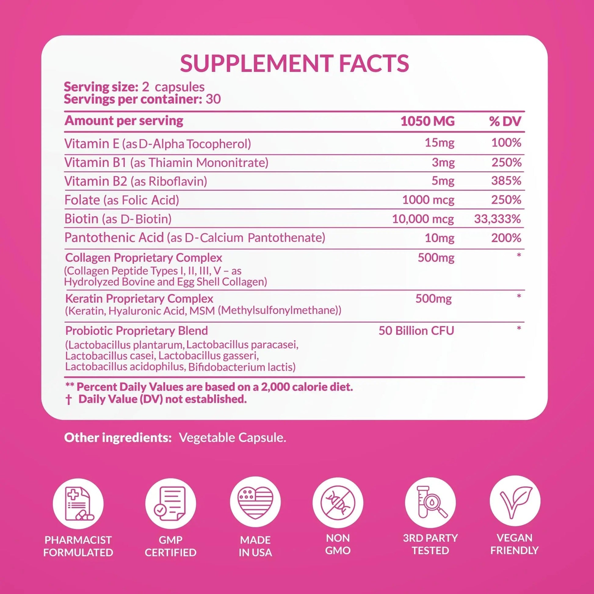 ADVANCED Women's Probiotics for Gut Health - Hair, Skin, & Nails Vitamins Support - 50 Billion CFU w/ Collagen, Biotin & Keratin - Probiotic Supplement for Digestive Health & Bloating Relief, USA-Made - Maple Wellness Supplements