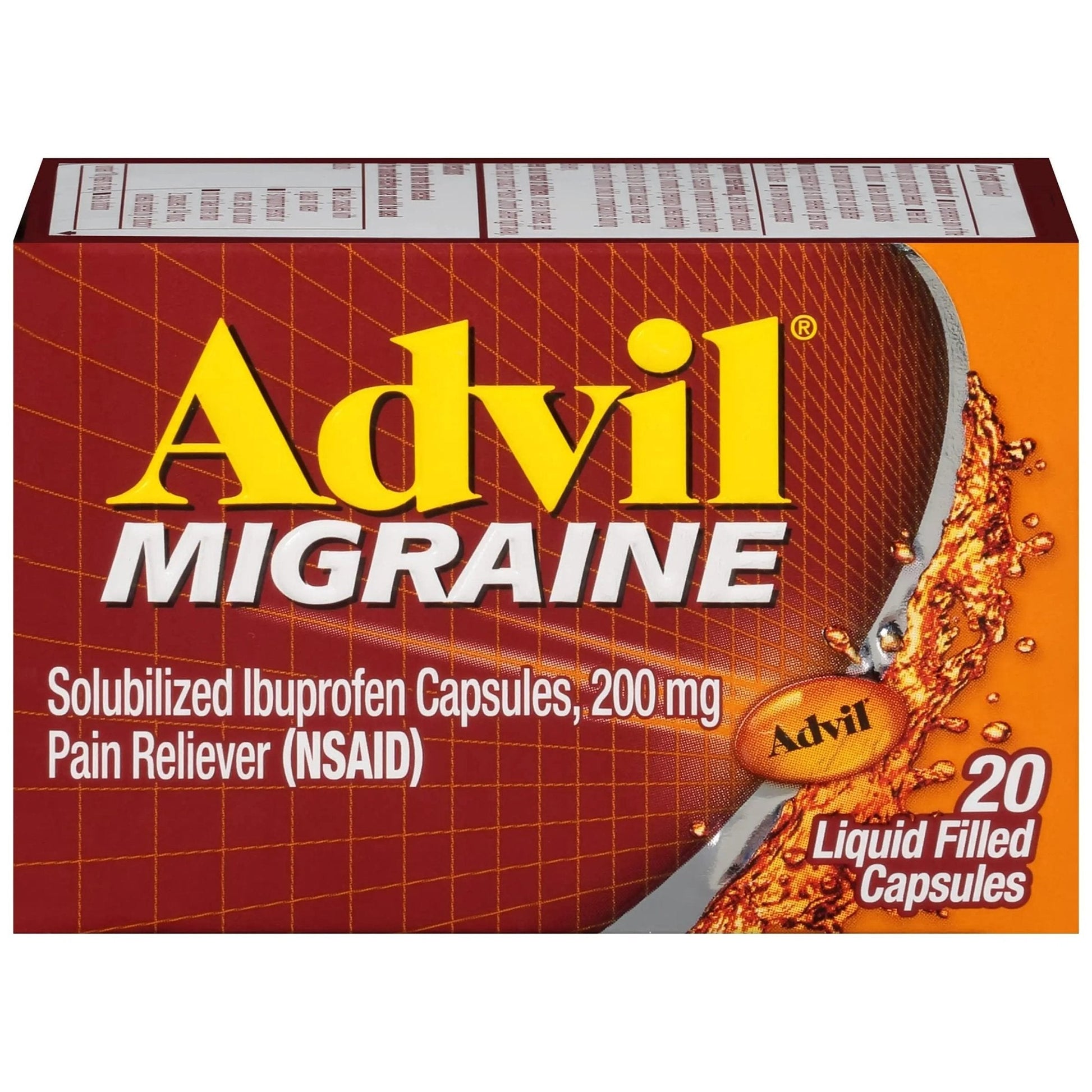 Advil 200 mg Liquid Filled Capsules 20 ea - Maple Wellness Supplements