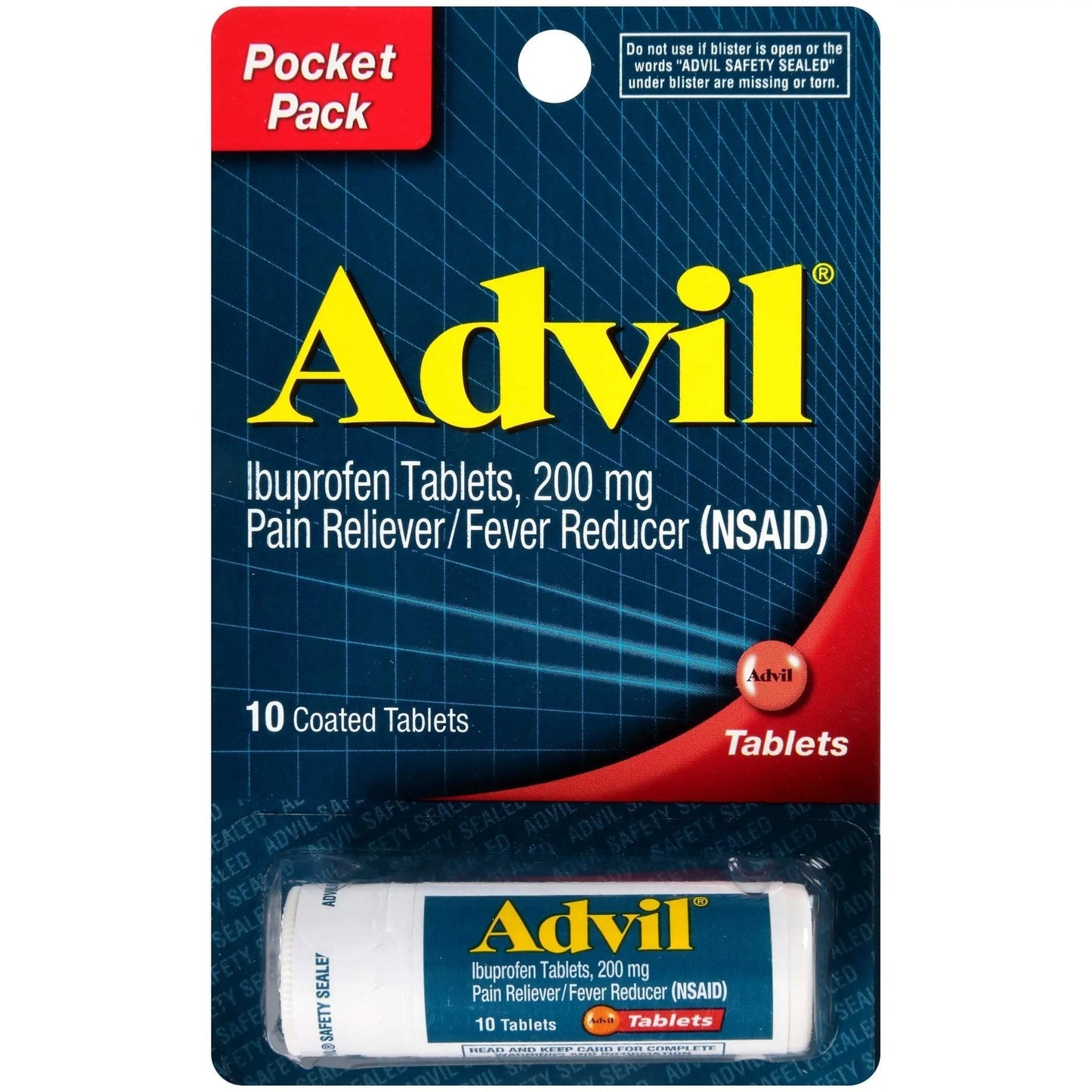 Advil 200 mg Tablets Pocket Pack 10 ea (Pack of 6) - Maple Wellness Supplements