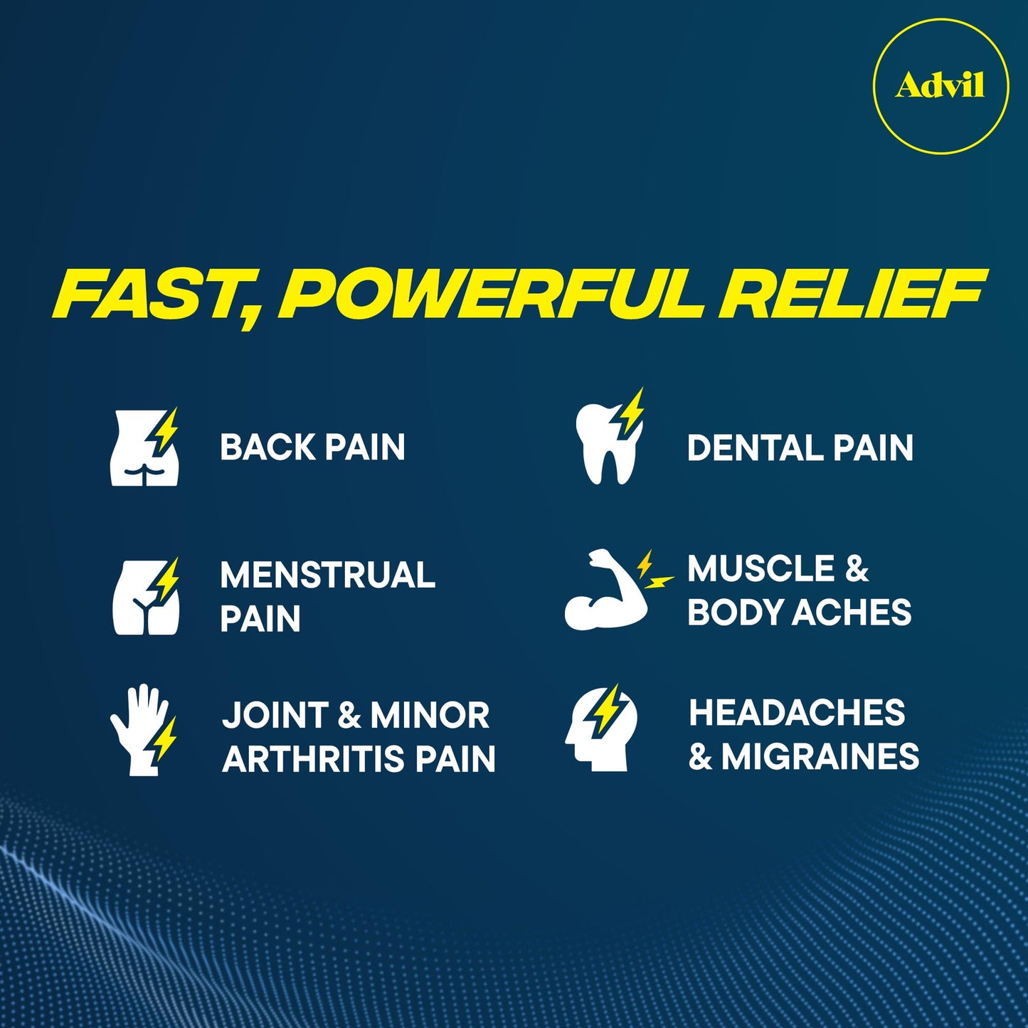 Advil Dual Action Back Pain Caplets Delivers 125mg Ibuprofen and 250mg Acetaminophen Per Dose for 8 Hours of Back Pain Relief - 144 Count - Maple Wellness Supplements