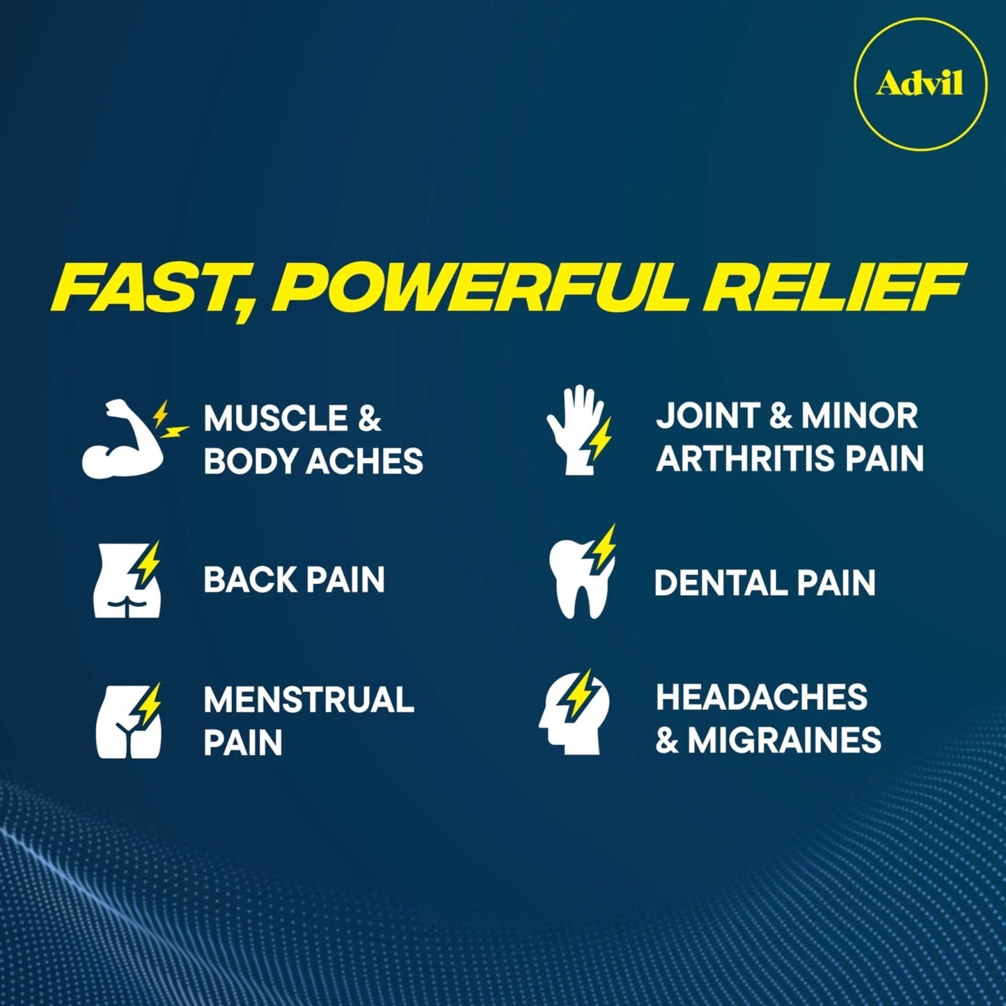 Advil Dual Action Coated Caplets with Acetaminophen, 250 Mg Ibuprofen and 500 Mg Acetaminophen Per Dose (2 Dose Equivalent) for 8 Hour Pain Relief - 72 Count - Maple Wellness Supplements