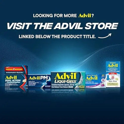 Advil Dual Action With Acetaminophen And Ibuprofen (2 Dose Equivalent) For 8 Hour Pain Relief, Coated 144 Ct Caplets And 2 Ct. Sample Of Advil PM - Maple Wellness Supplements