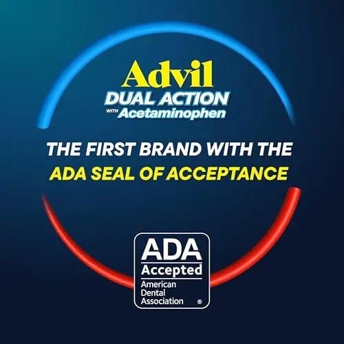 Advil Dual Action With Acetaminophen And Ibuprofen (2 Dose Equivalent) For 8 Hour Pain Relief, Coated 144 Ct Caplets And 2 Ct. Sample Of Advil PM - Maple Wellness Supplements