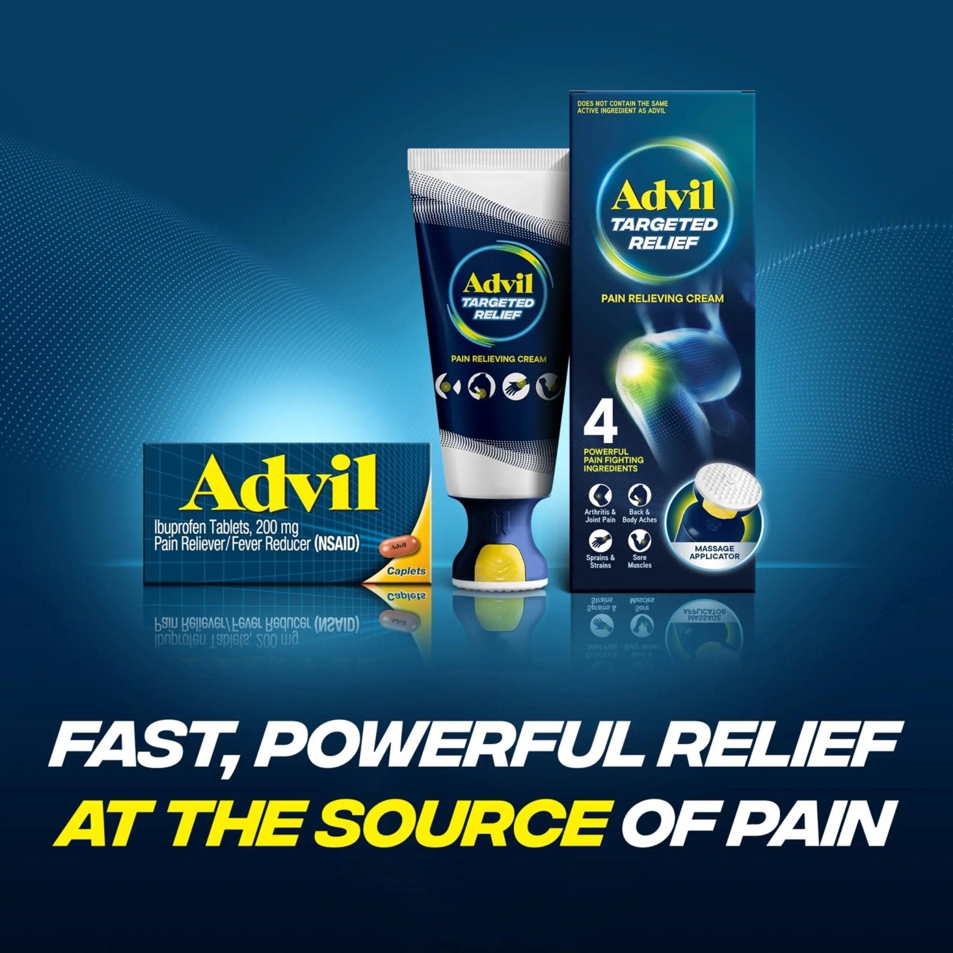 Advil Ibuprofen Coated Caplets Pain Reliever and Fever Reducer 200 Milligram 24Ct - Maple Wellness Supplements