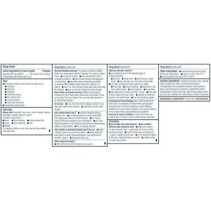 Advil Ibuprofen Coated Caplets Pain Reliever and Fever Reducer 200 Milligram 24Ct - Maple Wellness Supplements
