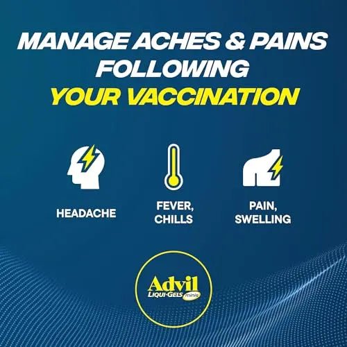 Advil Liqui-Gels Minis Pain Reliever and Fever Reducer, Pain Medicine for Adults with Ibuprofen 200mg for Pain Relief - 160 Liquid Filled Capsules - Maple Wellness Supplements