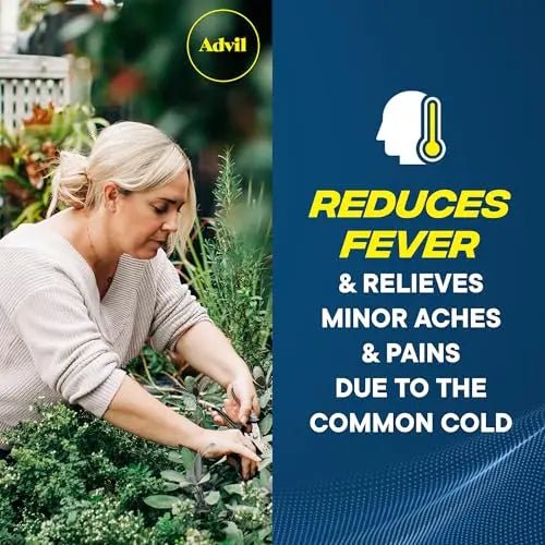 Advil Liqui-Gels Minis Pain Reliever and Fever Reducer, Pain Medicine for Adults with Ibuprofen 200mg for Pain Relief - 80 Liquid Filled Capsules - Maple Wellness Supplements