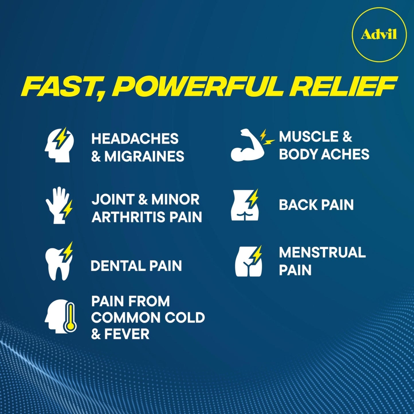 Advil Pain Reliever and Fever Reducer, Pain Relief Medicine with Ibuprofen 200mg for Headache, Backache, Menstrual Pain and Joint Pain Relief - 10 Coated Tablets - Maple Wellness Supplements