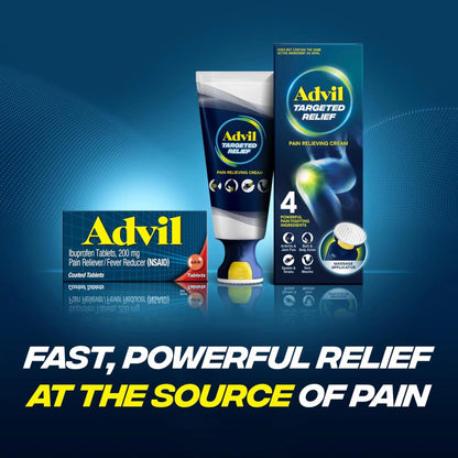 Advil Pain Reliever and Fever Reducer, Pain Relief Medicine with Ibuprofen 200mg for Headache, Backache, Menstrual Pain and Joint Pain Relief - 100 Coated Tablets - Maple Wellness Supplements