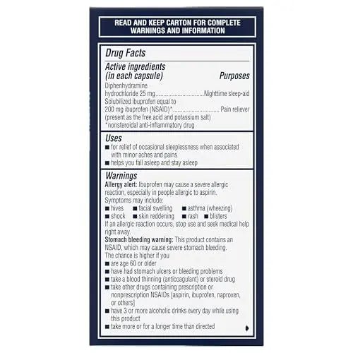Advil PM Liqui-Gels Minis, 80 Liquid Filled Capsules - Maple Wellness Supplements