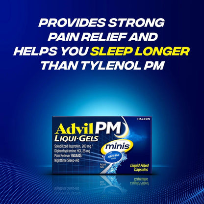 Advil PM Liqui-Gels Minis, 80 Liquid Filled Capsules - Maple Wellness Supplements