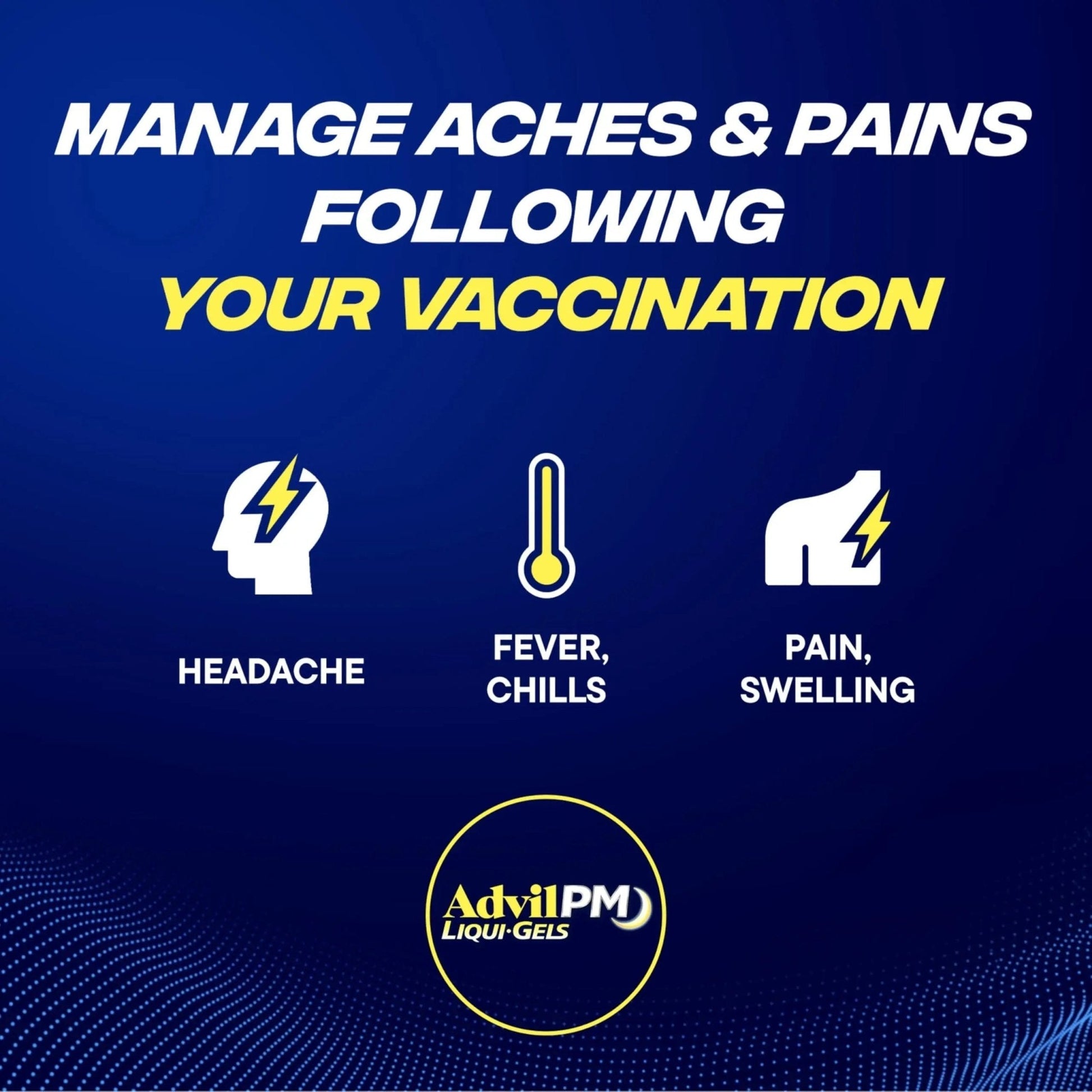 Advil PM Liqui-Gels Pain Reliever and Nighttime Sleep Aid, Pain Medicine with Ibuprofen for Pain Relief and Diphenhydramine HCL for a Sleep Aid - 80 Liquid Filled Capsules - Back to College - Maple Wellness Supplements