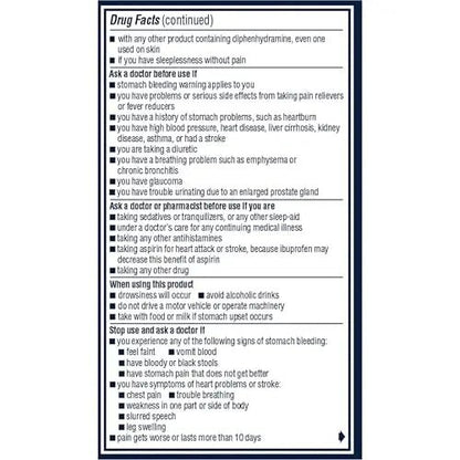 Advil PM Pain Reliever and Nighttime Sleep Aid, Ibuprofen for Pain Relief and Diphenhydramine Citrate for a Sleep Aid - 120 Coated Caplets and Pain Reliever and Fever Reducer, 10 Count Tablets - Maple Wellness Supplements