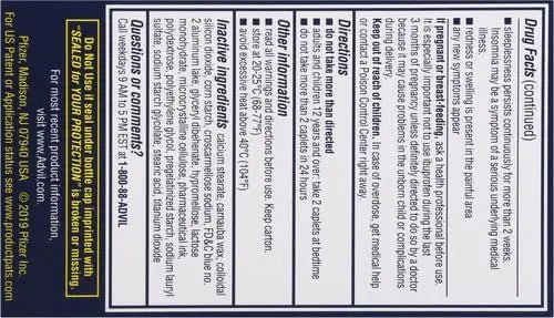Advil PM Pain Reliever and Nighttime Sleep Aid, Pain Medicine with Ibuprofen for Pain Relief and Diphenhydramine Citrate for A Sleep Aid - 120 Coated Caplets (Pack of 2) - Maple Wellness Supplements