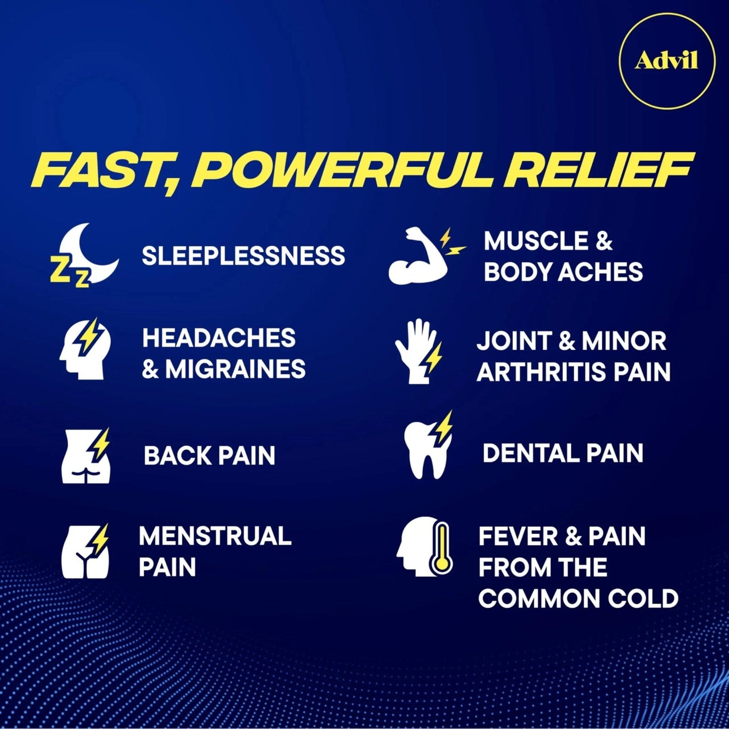Advil PM Pain Reliever and Nighttime Sleep Aid, Pain Medicine with Ibuprofen for Pain Relief and Diphenhydramine Citrate for A Sleep Aid - 120 Coated Caplets (Pack of 2) - Maple Wellness Supplements