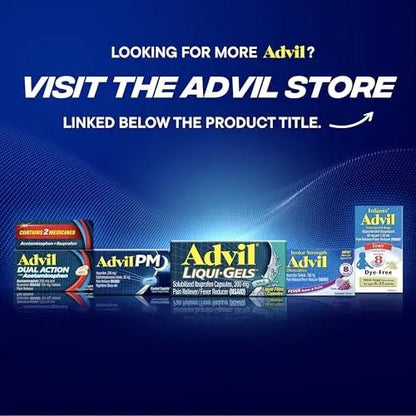 Advil PM Pain Reliever and Nighttime Sleep Aid, Pain Medicine with Ibuprofen for Pain Relief and Diphenhydramine Citrate for a Sleep Aid - 40 Coated Caplets - Maple Wellness Supplements