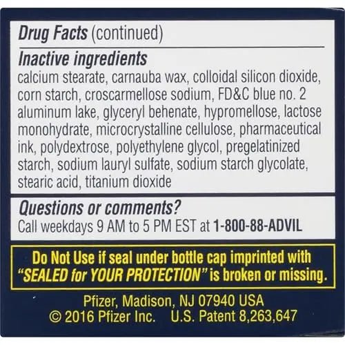 Advil PM Pain Reliever and Nighttime Sleep Aid, Pain Medicine with Ibuprofen for Pain Relief and Diphenhydramine Citrate for a Sleep Aid - 40 Coated Caplets - Maple Wellness Supplements