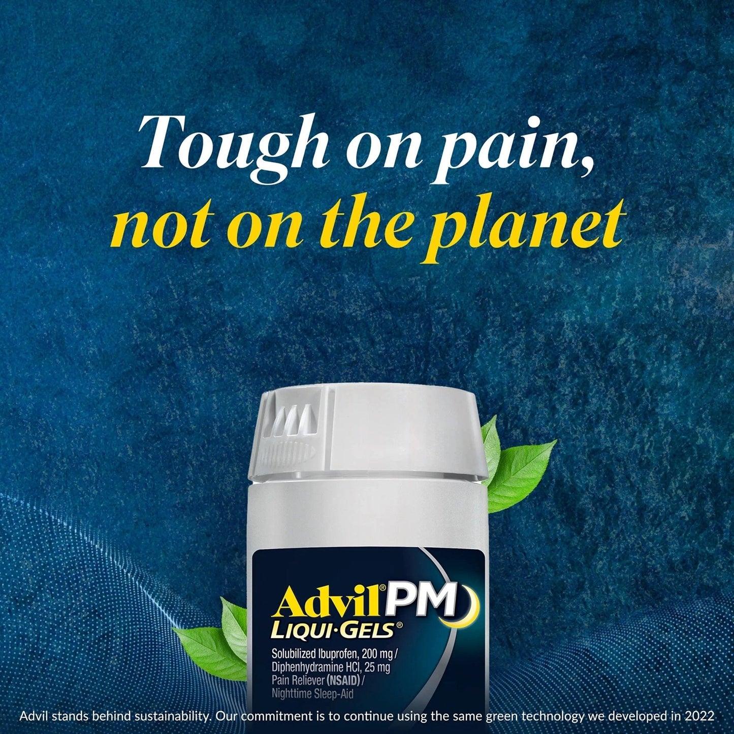 Advil PM Pain Reliever and Nighttime Sleep Aid, Pain Medicine with Ibuprofen for Pain Relief and Diphenhydramine Citrate for a Sleep Aid - 40 Coated Caplets - Maple Wellness Supplements