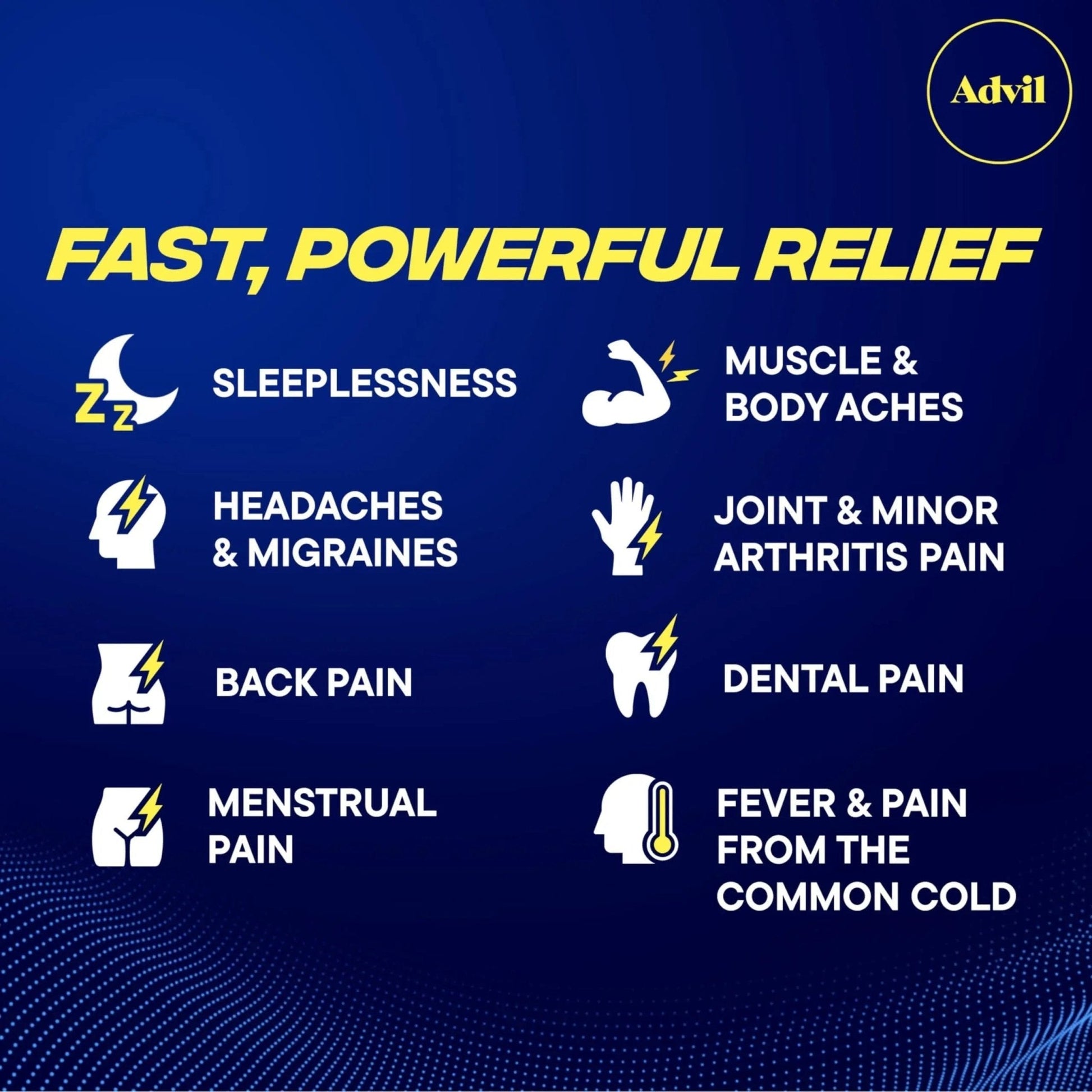 Advil PM Pain Reliever and Nighttime Sleep Aid, Pain Medicine with Ibuprofen for Pain Relief and Diphenhydramine Citrate for a Sleep Aid - 80 Coated Caplets - Maple Wellness Supplements