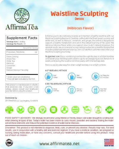 AffirmaTea Natural Detox Tea Blend - Laxative Free, Oolong Green Tea & Cinnamon - Maple Wellness Supplements