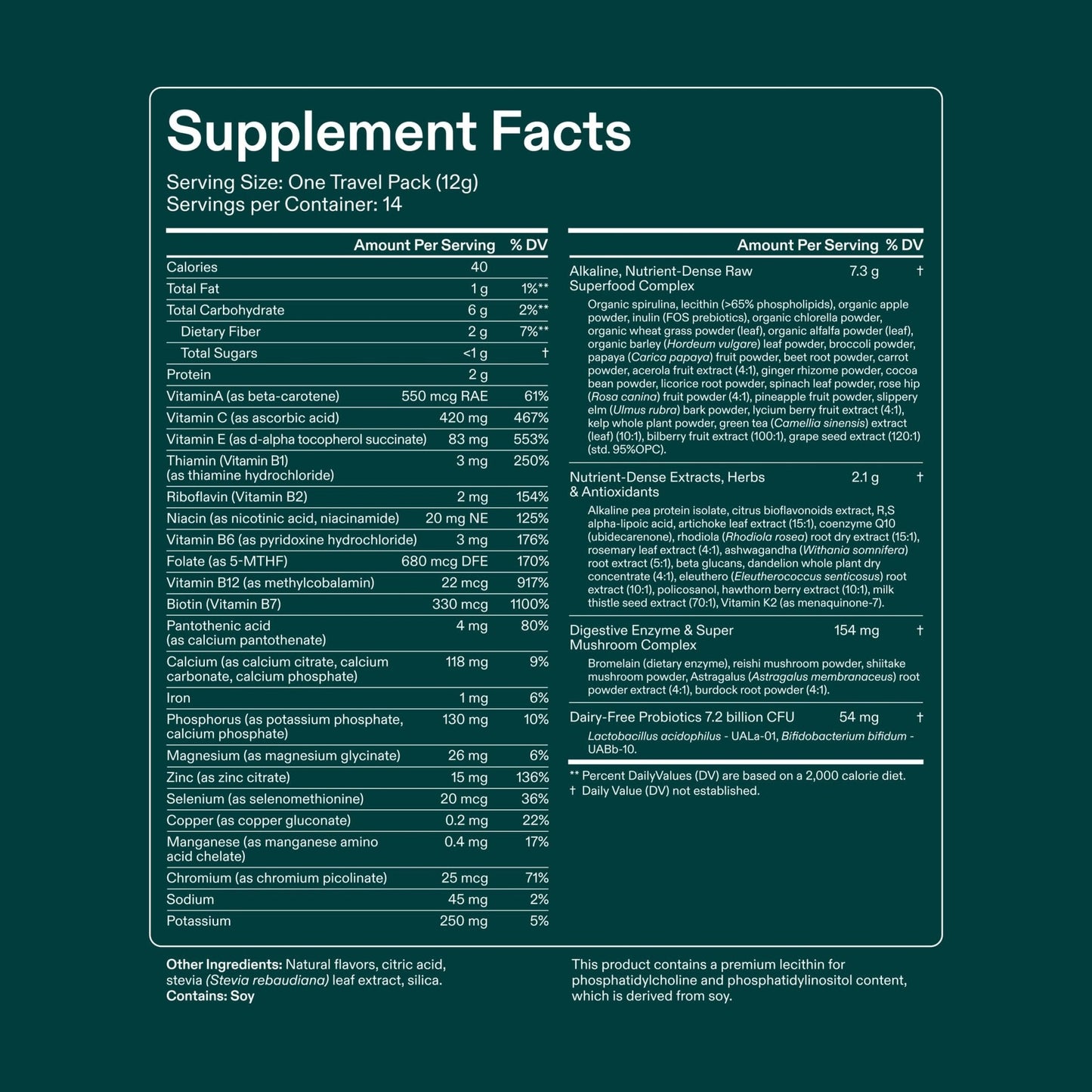 AG1 Athletic Greens Powder Supplement, Improve Gut Health, Multivitamin, Probiotic, Gluten Free, Vegan and Keto Friendly, 75 Vitamins (Travel Packs, 14 Count) - Classic Formula - Maple Wellness Supplements