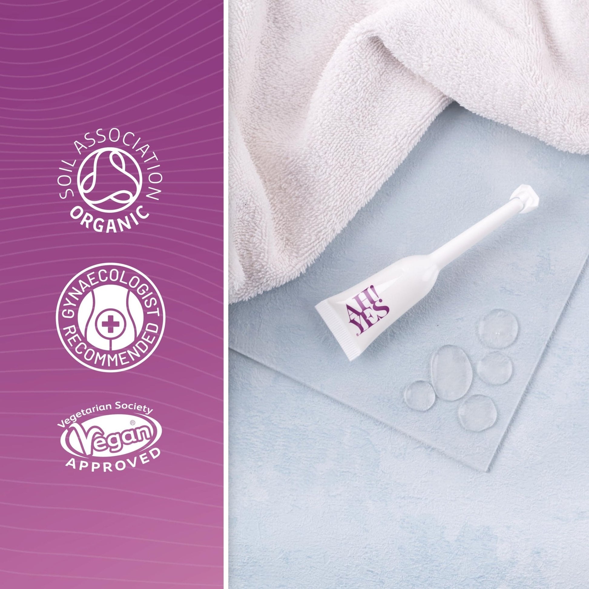 AH! YES® Long Lasting Vaginal Moisturizer for Vaginal Dryness, Water Based & Estrogen-Free, 6 Pre-Filled Applicators - Maple Wellness Supplements