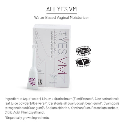 AH! YES® Long Lasting Vaginal Moisturizer for Vaginal Dryness, Water Based & Estrogen-Free, 6 Pre-Filled Applicators - Maple Wellness Supplements