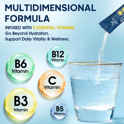 Aibiodi Electrolytes Powder Packets - Sugar Free & Zero Calorie Liquid Daily IV Drink Mix - Instant Hydration & Energy Supplement with 6 Electrolytes and 5 Vitamins - Maple Wellness Supplements