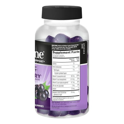 Airborne Elderberry + Zinc & Vitamin C Gummies For Adults, Immune Support Vitamin D & Zinc Gummies With Powerful Antioxidant Vitamins C D & E - Maple Wellness Supplements