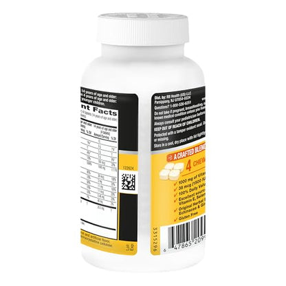 Airborne Vitamin C 1000mg (per Serving) - Citrus Chewable Tablets (116 Count in a Bottle), Gluten-Free Immune Support Supplement, with Vitamins A C E, Zinc, Selenium - Maple Wellness Supplements