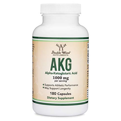 AKG Supplement (Alpha Ketoglutaric Acid) 1,000mg Per Serving (180 Capsules) Different - Maple Wellness Supplements