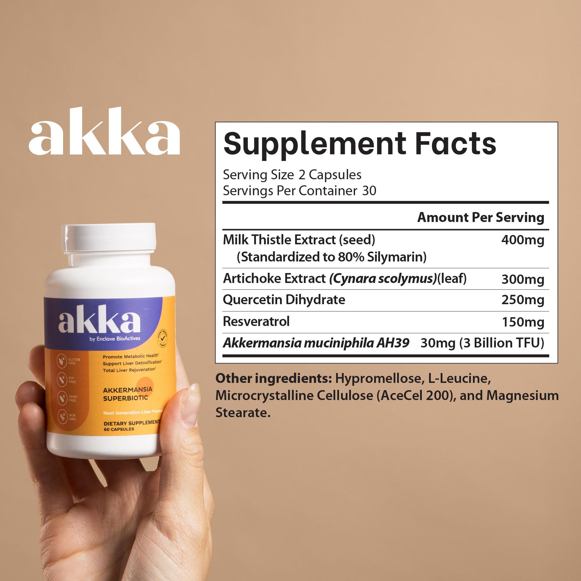 AKKA - Akkermansia Probiotic Liver Cleanse Detox & Repair - Liver Health Supplement for Energy, Digestion & Metabolism with Akkermansia Muciniphila (AKKA Superbiotics), - Maple Wellness Supplements