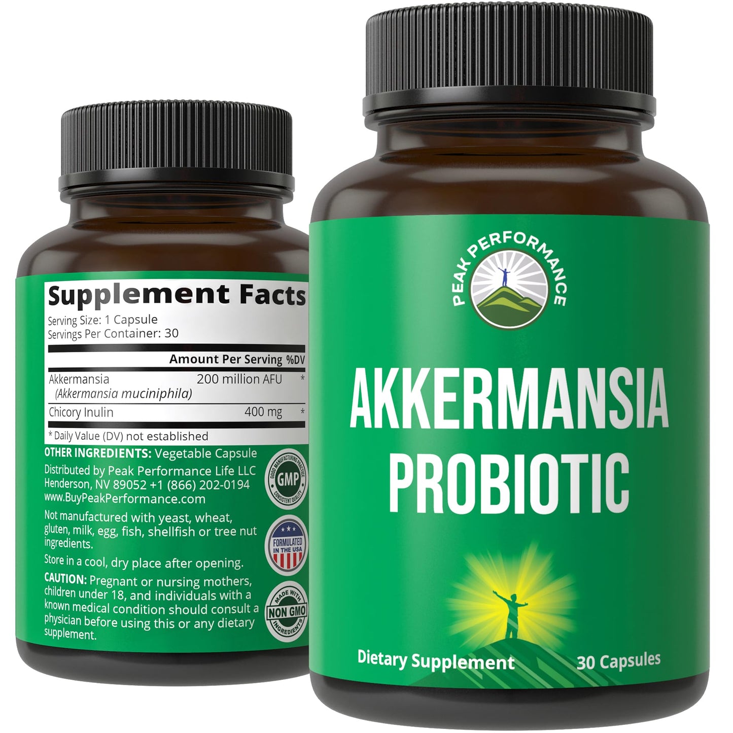 Akkermansia Probiotic to Increase GLP-1 Production. Ultra High Strength Akkermansia Muciniphila Live Strain with Prebiotic Fiber for Gut Health & Microbiome Balance. Delayed Release, 3rd Party Tested - Maple Wellness Supplements