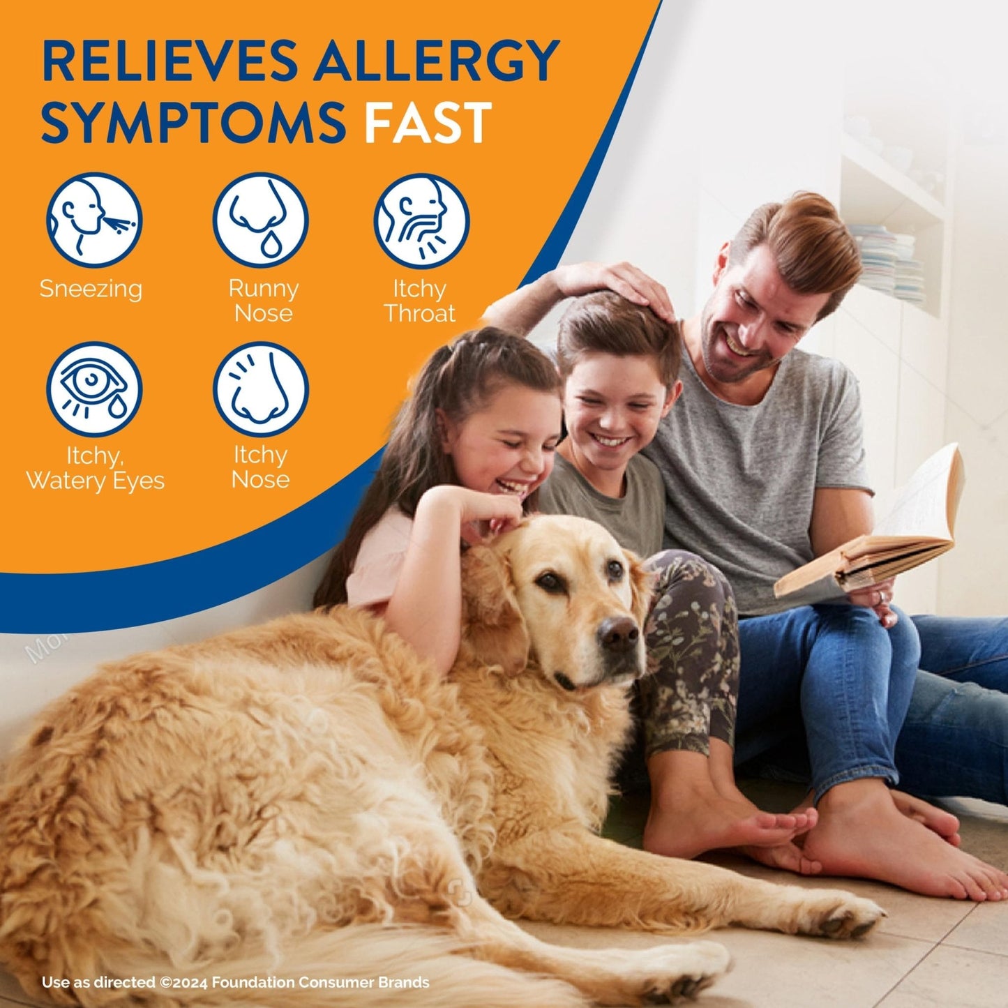 Alavert 24 Hour Allergy Relief Tablets, Non-Drowsy Antihistamine, Orally Disintegrating Allergy Tablets, Loratadine 10 mg, Citrus Burst Flavor, 18 Count - Maple Wellness Supplements