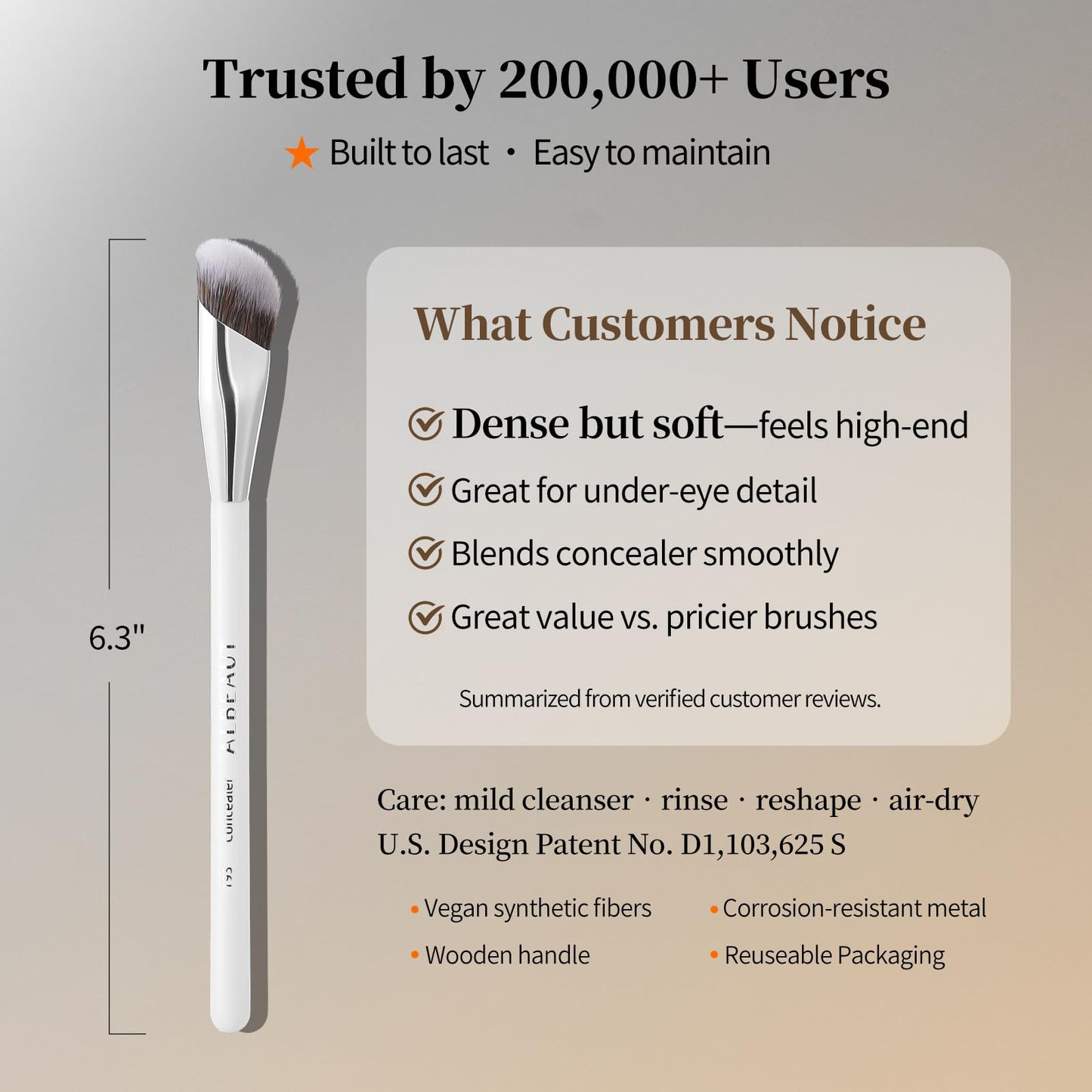 Albeaut Concealer Brush, Angled Under Eye Makeup Small Foundation Precision Face Blending Brush (193 concealer brush) - Maple Wellness Supplements