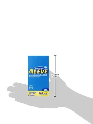 Aleve Caplets, Naproxen Sodium 220 mg (NSAID), Pain Reliever/Fever Reducer, 1 Orthopedic Surgeon Recommended, 270 Count - Maple Wellness Supplements