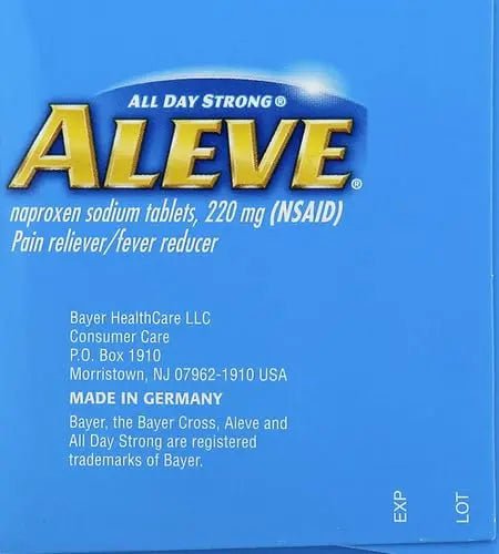 Aleve Caplets, Naproxen Sodium 220 mg (NSAID), Pain Reliever/Fever Reducer, 1 Orthopedic Surgeon Recommended, 270 Count - Maple Wellness Supplements